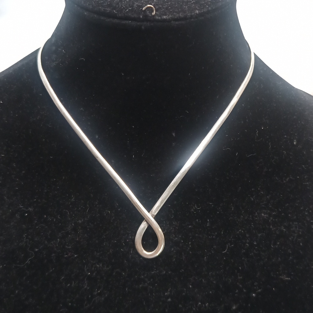 Mexico 925 Sterling Silver Torque Necklace Slider Color Colour